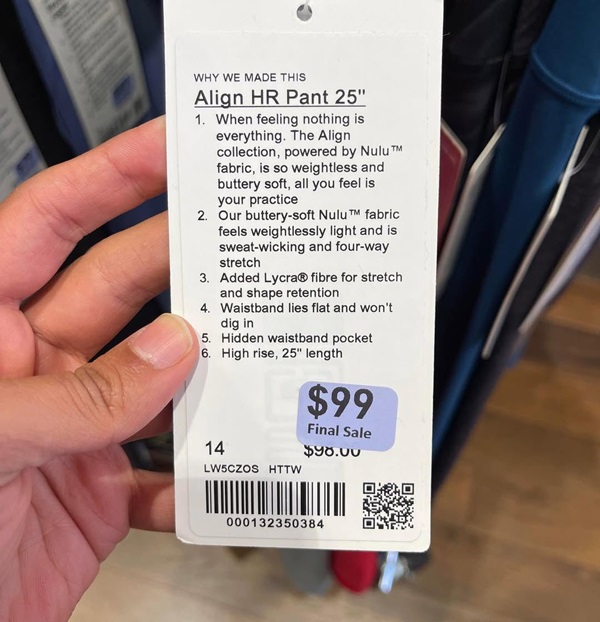 Mixed Lululemon Clothing Pallet for Sale